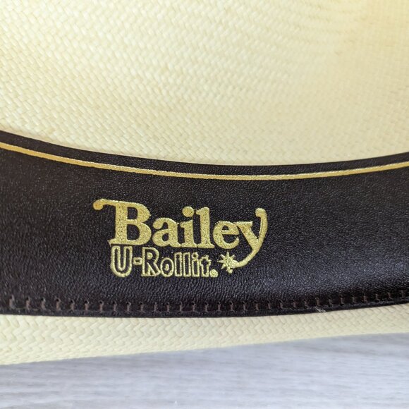 Bailey U-Rollit Genuine Cuena Panama Women\'s Hat w/Feathers Size 6 7/8 w/Box main image 9